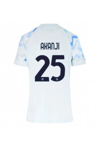 Inter Milan Manuel Akanji #25 Jalkapallovaatteet Naisten Vieraspaita 2025-26 Lyhythihainen
